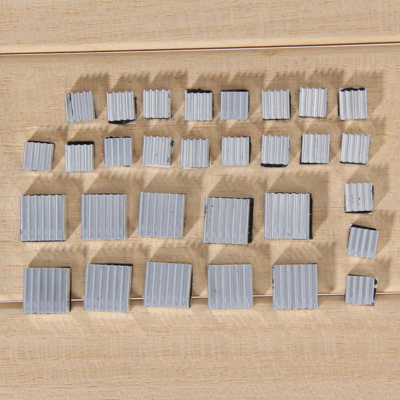 30 x Aluminum Heatsink Cooler Adhesive Kit for Cooling Raspberry Pi Newly
