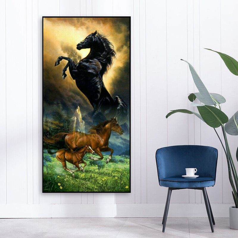 Horse 5D DIY Full Diamond Animal Round Diamond Rhinestone Diamond Painting