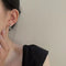 Woman Man Asymmetrical Irregular Cool Zircon Geometric Liquid Metal Earrings