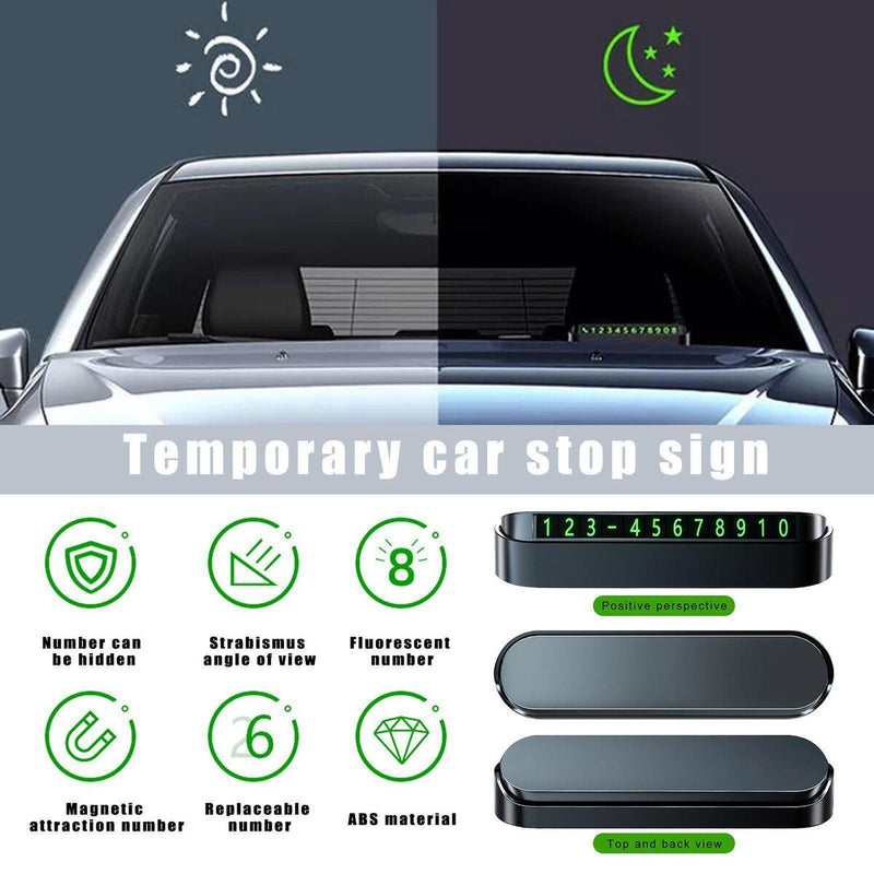 Temporary Parking Sign Hidden Number Plate Cartoons Phone 3 P9 Dimensional I5S4