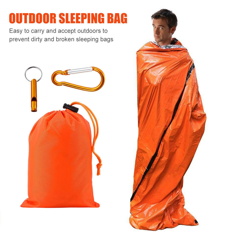 Outdoor Emergency Blanket Set with Whistle Buckle Reusable Warm Blankets