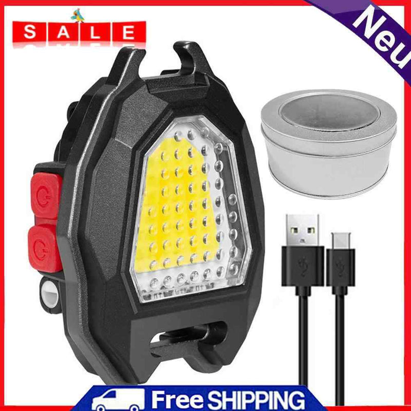 Multifunctional COB Pocket Keychain Light Emergency Work Light (Iron Box)