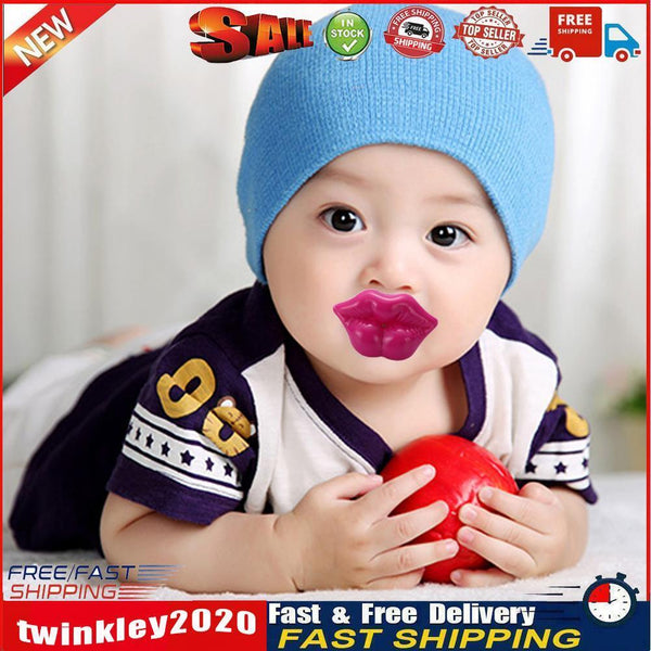 Silicone Funny Baby Pacifier Sexy Kiss Rose Red Lip Infant Pacifier Newly