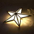 LED Snowflake Five-pointed Star Lamp Xmas Light Christmas Tree Party Topper U7D1