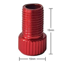 MTB Bike Valve Converter Bicycle Presta to Schrader Valve Adapter (Red)