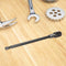 2pcs Pipe Dredge Hex Shank Brush Kit with Drill Extension Rod (White Nylon)