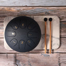 Ethereal 6 inch Steel Tongue Hand Pan Drum 8 Tones with Mallets (Navy Blue)