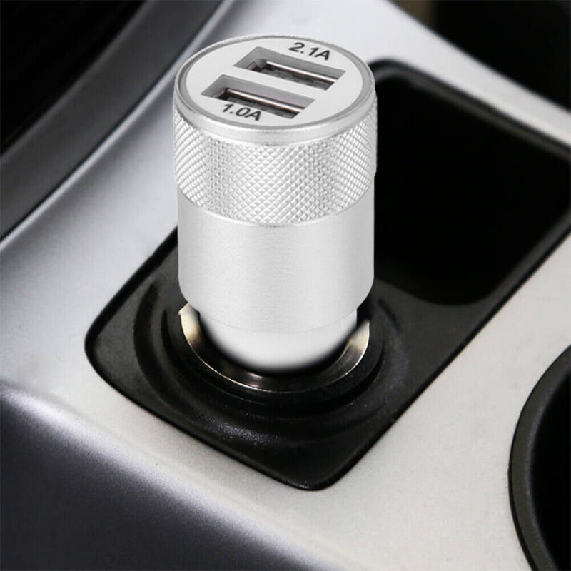 Car Charger 2.1A USB Dual Port Fast Charging for Tablet Mobile Phone Chargers