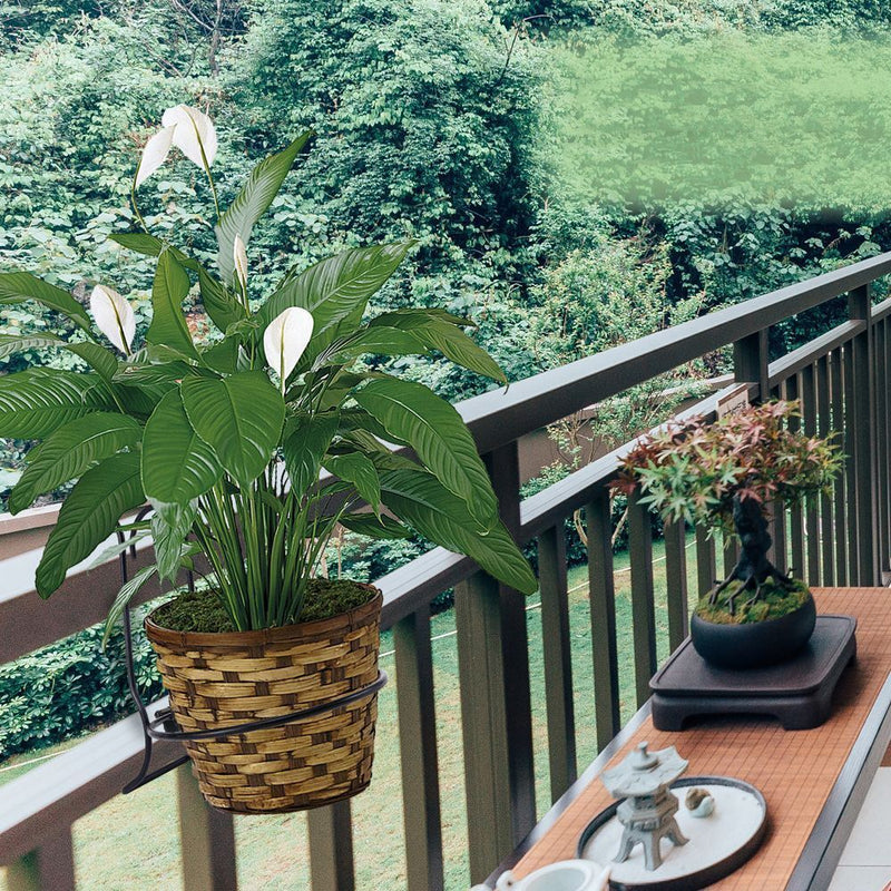 Window Sill Iron Hanging Flower Pot Rack Guardrail Balcony Planter Pot Stand