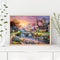 DIY Full Drill Square Diamond Painting Village Bridge Mosaic Kit (FC011)