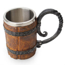 Simulation Crude Wood Drinking Mug Double Wall Insulated Beer Cup Wine Tumbler