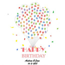 GLOBEAGLE DIY Guests Sign - in Canvas Fingerprint Painting for Wedding-D