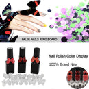 50pcs/set Butterfly Nail Polish Display False Nails Ring Tool (Transparent)