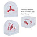 1pc Acrylic Semicircle Waterproof Seal 2 Feet Away Indicator Flow Open