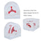 1pc Acrylic Semicircle Waterproof Seal 2 Feet Away Indicator Flow Open