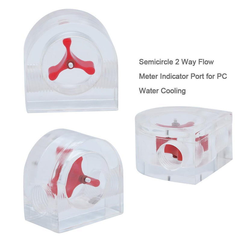 1pc Acrylic Semicircle Waterproof Seal 2 Feet Away Indicator Flow Open