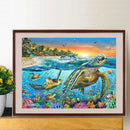 Sea Turtle 5D DIY Diamond Painting Rhinestone Full Round Drill for Room (J844