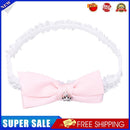 1pc Bow Satin Ribbon Hairbands Children Girls Hair Accessory Headwear(Pink)