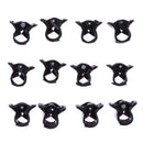 100pcs/Bag Black Hair Clips Clipper Clamp For Women Ladies Plastic 6 Claws Newly