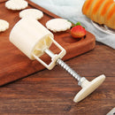 9pcs Round Ice Mooncake Mold Hand Press Pastry Cakes Mould DIY Kitchen Bake