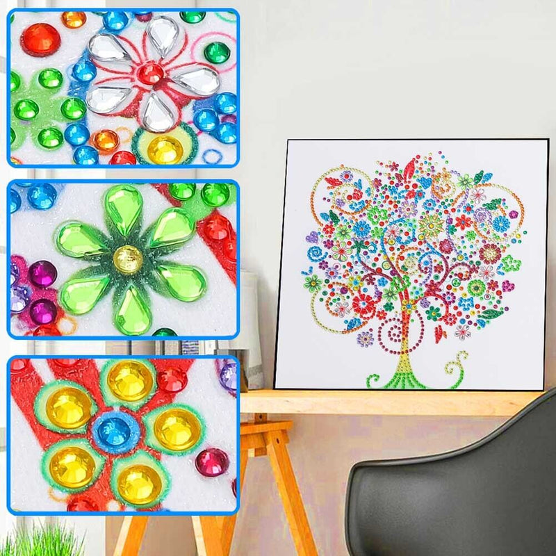 5D Diamond Painting Tree Special Shape Crystal Drill DIY Picture (GT141) Newly