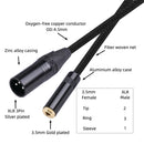 TRS 3.5mm Female to XLR 3 Pin Male Adapter for Cannon Plug Audio Cable Converter