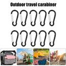 10pcs Durable Spring Hang Backpack Carabiner Aluminum Clip Hook Buckle Accessory