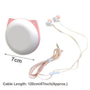 Cat Paw Wired Childs Earphone 3.5mm In-ear Earphone with Rotate Earphone Case