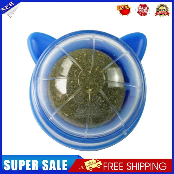 Catnip Ball Cat Toys Licking Teeth Chewing Pet Training Bite Balls (Blue)