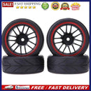 4pcs RC On Road Car Rubber Tires for 1/10 Universal Car Redcat Traxxas