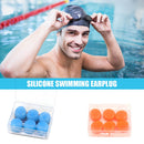 Soft Swimming Earplugs Water Waterproof Silicone Diving Supplies (Blue) Newly