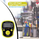 0-99999 LCD Finger Counter LED Luminous Electronic Tally Counter (Yellow) Newly