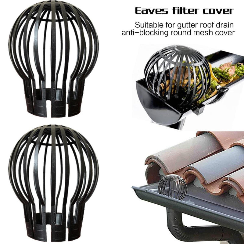 2pcs Gutter Downpipe Pipe Filter Dirt Guard Leaf and Debris Protection Cover`