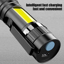 USB Rechargeable XPE COB LED Flashlight 3 Mode Work Light for Outdoor