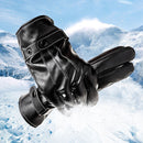 Waterproof Warm PU Leather Gloves Touch Screen Gloves Thicken Full Finger