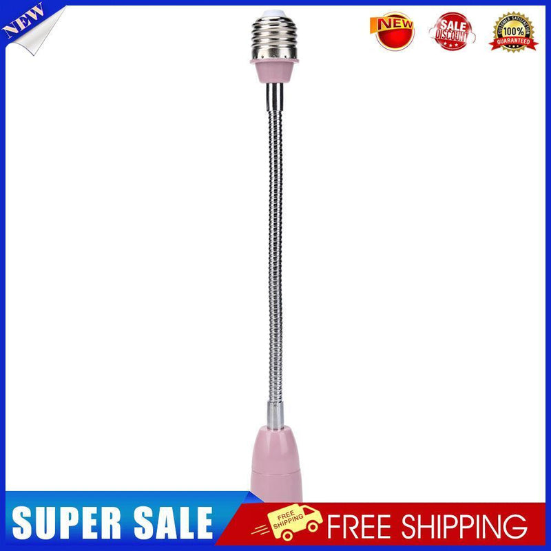 5pcs E27 LED Holder Universal Flexible Extension Lamp Socket (Pink)