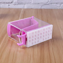 Dental Orthodontic Cotton Roll Dispenser Press Type Box Organizer (Pink) Newly