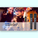 V-102 2pcs Wireless Microphone KTV Player Singing Speech Mic with Receiver Newly