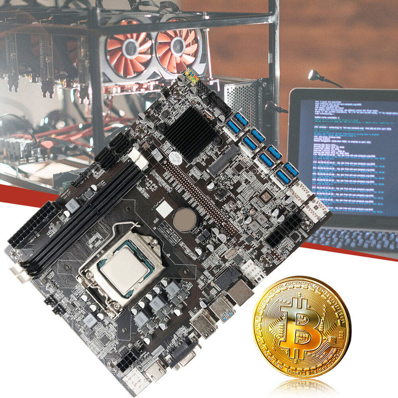 B75USB-BTC ETH BTC Mining Motherboard for LGA 1155 HDMI-Compatible+VGA Motherboard