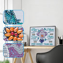5D Diamond Painting DIY Flower Letters Partial Special Shape Drill (X063) Newly