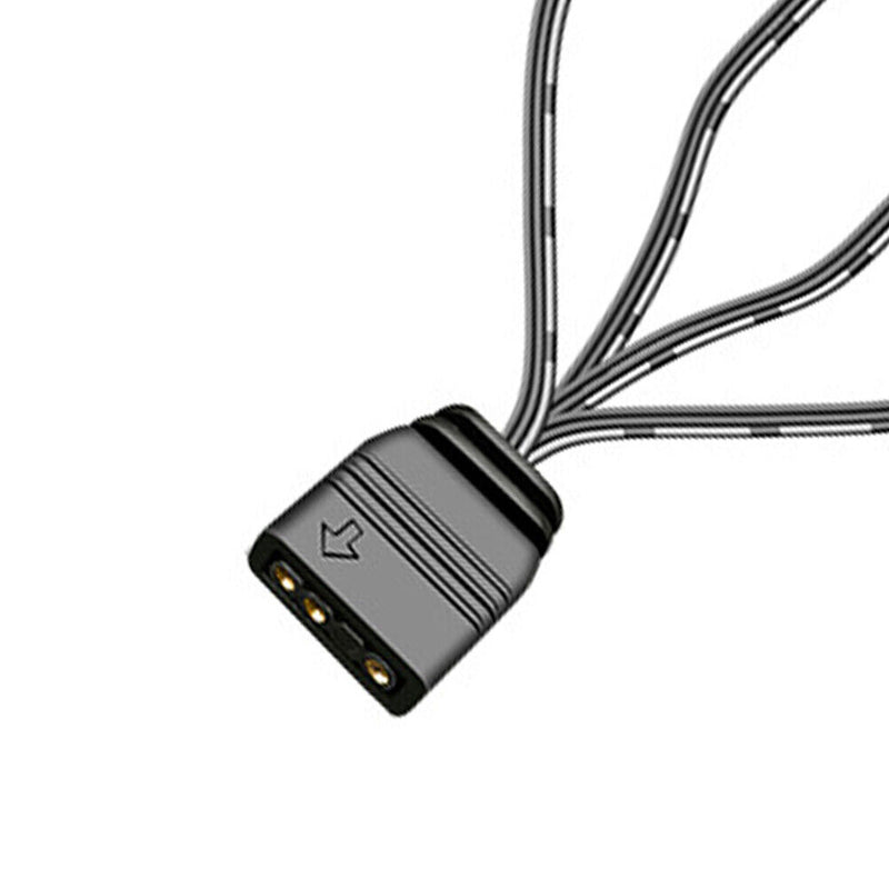 COOLMOON 5V 3Pin HUB Splitter Cable Extension Cord for Mainboard (1 to 2) Newly