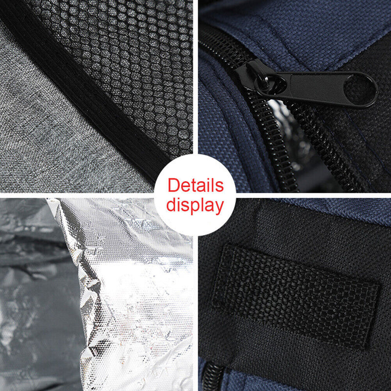 Water Bottle Cooler Bag Portable Camping Drink Cup Insulated Pouch (Blue) Newly