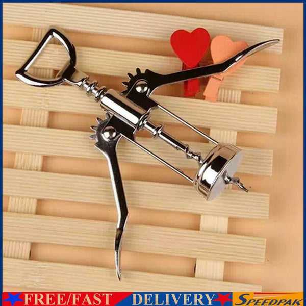 Stainless Steel Metal Wine Corkscrew Bottle Handle Opener Corkscrews #F