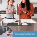 Kitchen Silicone Faucet Mat Sink Splash Guard Countertop Protector (Black) Newly