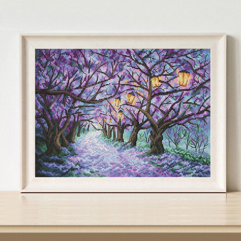 2 Strands DIY Full Embroidery Magic Forest Counted Cross Stitch Kit Craft Dec