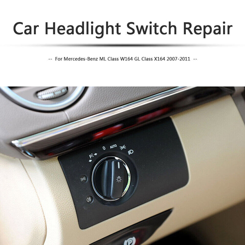 Headlight Switch Repair Cover for Mercedes-Benz W164 2007-2011 (Black A) Newly