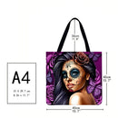 Witch Printed Shoulder Shopping Bag Casual Large Tote Handbag (40*40cm)