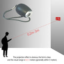 Keychain Projection Clock LED Digital Portable Lanyard Flashlight (Black)