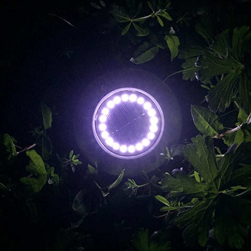 20 LED Solar Ground Lamp Waterproof Outdoor Garden Path Light (4cps White) Newly