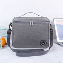 Portable Lunch Insulation Bag Waterproof Food Ice Pack Thermal Bags (Gray) Newly